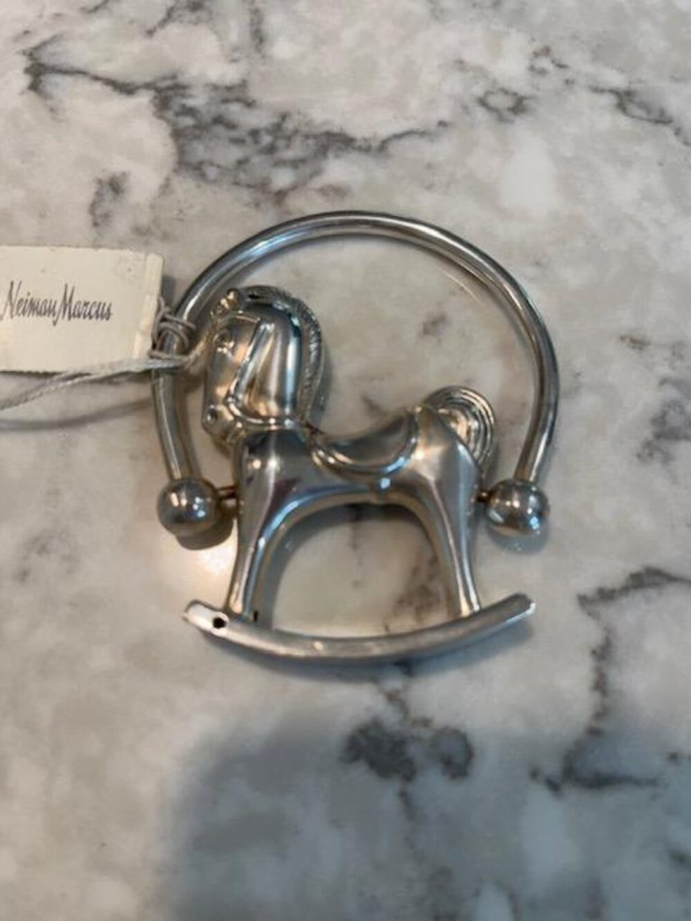 Vintage Silver Plated Topazio Rocking Horse Rattle from Portugal/Neiman Marcus - Picture 5 of 6